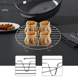 Maxbell Stainless Steel Steamer Rack Portable Steam Rack for Buffet Home Use Outdoor 21 cmx4.8 cm