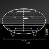 Maxbell Stainless Steel Steamer Rack Portable Steam Rack for Buffet Home Use Outdoor 21 cmx4.8 cm