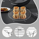 Maxbell Stainless Steel Steamer Rack Portable Steam Rack for Buffet Home Use Outdoor 21 cmx4.8 cm