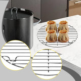 Maxbell Stainless Steel Steamer Rack Portable Steam Rack for Buffet Home Use Outdoor 24 cmx1.8 cm