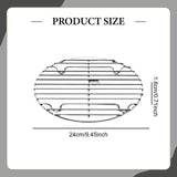 Maxbell Stainless Steel Steamer Rack Portable Steam Rack for Buffet Home Use Outdoor 24 cmx1.8 cm