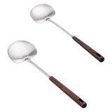 Maxbell Stainless Steel Wok Spatula Easy to Clean Cooking Utensil for Kitchen Frying 35cmx10.7cm