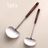 Maxbell Stainless Steel Wok Spatula Easy to Clean Cooking Utensil for Kitchen Frying 35cmx10.7cm