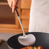 Maxbell Stainless Steel Wok Spatula Easy to Clean Cooking Utensil for Kitchen Frying 35cmx10.7cm