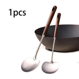 Maxbell Stainless Steel Wok Spatula Easy to Clean Cooking Utensil for Kitchen Frying 31.5cmx8.8cm