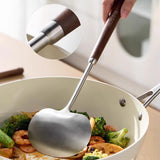 Maxbell Stainless Steel Wok Spatula Easy to Clean Cooking Utensil for Kitchen Frying 31.5cmx8.8cm