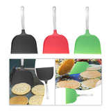 Maxbell Nylon Pancake Spatula Wide for Kitchen Utensil Electric Baking Pan Household Black
