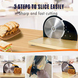 Maxbell Bread Slicer Adjustable Thickness Toast Cutting for Home Bakeries Commercial Black
