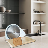 Maxbell Bread Slicer Adjustable Thickness Toast Cutting for Home Bakeries Commercial White