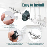 Maxbell 2Pcs Sink Drain Lift Rod Drain Stopper Assembly for Home Hotel Vanity Vessel without raw tape