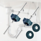 Maxbell 2Pcs Sink Drain Lift Rod Drain Stopper Assembly for Home Hotel Vanity Vessel with raw tape