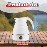 Maxbell Travel Folding Electric Kettle Fast Boiling Camping 600ml Electric Tea Maker White