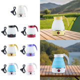 Maxbell Travel Folding Electric Kettle Fast Boiling Camping 600ml Electric Tea Maker White