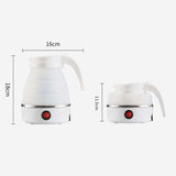 Maxbell Travel Folding Electric Kettle Fast Boiling Camping 600ml Electric Tea Maker White