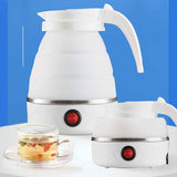 Maxbell Travel Folding Electric Kettle Fast Boiling Camping 600ml Electric Tea Maker White