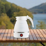 Maxbell Travel Folding Electric Kettle Fast Boiling Camping 600ml Electric Tea Maker White