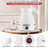 Maxbell Travel Folding Electric Kettle Fast Boiling Camping 600ml Electric Tea Maker White
