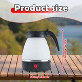 Maxbell Travel Folding Electric Kettle Fast Boiling Camping 600ml Electric Tea Maker black