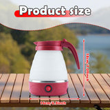 Maxbell Travel Folding Electric Kettle Fast Boiling Camping 600ml Electric Tea Maker red