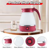 Maxbell Travel Folding Electric Kettle Fast Boiling Camping 600ml Electric Tea Maker red