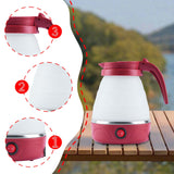 Maxbell Travel Folding Electric Kettle Fast Boiling Camping 600ml Electric Tea Maker red