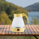 Maxbell Travel Folding Electric Kettle Fast Boiling Camping 600ml Electric Tea Maker yellow