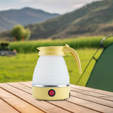 Maxbell Travel Folding Electric Kettle Fast Boiling Camping 600ml Electric Tea Maker yellow