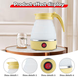Maxbell Travel Folding Electric Kettle Fast Boiling Camping 600ml Electric Tea Maker yellow
