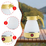 Maxbell Travel Folding Electric Kettle Fast Boiling Camping 600ml Electric Tea Maker yellow