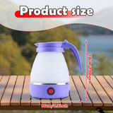 Maxbell Travel Folding Electric Kettle Fast Boiling Camping 600ml Electric Tea Maker violet
