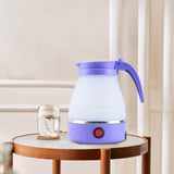 Maxbell Travel Folding Electric Kettle Fast Boiling Camping 600ml Electric Tea Maker violet