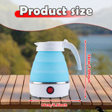 Maxbell Travel Folding Electric Kettle Fast Boiling Camping 600ml Electric Tea Maker blue