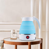 Maxbell Travel Folding Electric Kettle Fast Boiling Camping 600ml Electric Tea Maker blue