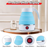 Maxbell Travel Folding Electric Kettle Fast Boiling Camping 600ml Electric Tea Maker blue