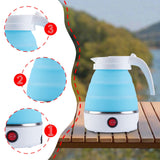 Maxbell Travel Folding Electric Kettle Fast Boiling Camping 600ml Electric Tea Maker blue