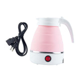 Maxbell Travel Folding Electric Kettle Fast Boiling Camping 600ml Electric Tea Maker Pink