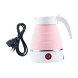 Maxbell Travel Folding Electric Kettle Fast Boiling Camping 600ml Electric Tea Maker Pink