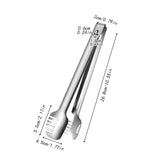 Maxbell Stainless Steel Serving Tongs Kitchen Tongs for Restaurant Serving Food Meat L