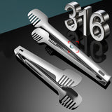 Maxbell Stainless Steel Serving Tongs Kitchen Tongs for Restaurant Serving Food Meat L