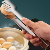 Maxbell Stainless Steel Serving Tongs Kitchen Tongs for Restaurant Serving Food Meat L