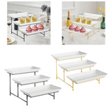 Maxbell 3 Tier Serving Stand Party Display Set for Entertaining Food Display Dessert Black