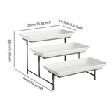 Maxbell 3 Tier Serving Stand Party Display Set for Entertaining Food Display Dessert Black