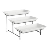 Maxbell 3 Tier Serving Stand Party Display Set for Entertaining Food Display Dessert Black