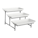 Maxbell 3 Tier Serving Stand Party Display Set for Entertaining Food Display Dessert Black