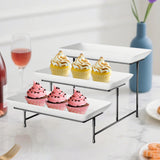 Maxbell 3 Tier Serving Stand Party Display Set for Entertaining Food Display Dessert Black