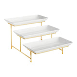 Maxbell 3 Tier Serving Stand Party Display Set for Entertaining Food Display Dessert Gold