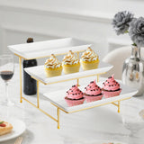 Maxbell 3 Tier Serving Stand Party Display Set for Entertaining Food Display Dessert Gold
