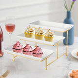 Maxbell 3 Tier Serving Stand Party Display Set for Entertaining Food Display Dessert Gold