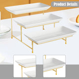 Maxbell 3 Tier Serving Stand Party Display Set for Entertaining Food Display Dessert Gold