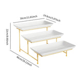 Maxbell 3 Tier Serving Stand Party Display Set for Entertaining Food Display Dessert Gold
